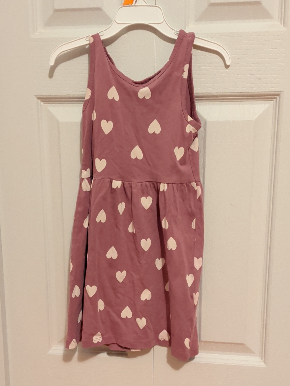 H&M Mauve Heart-Print Tank Dress